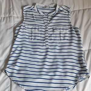 Striped sleevles work shirt